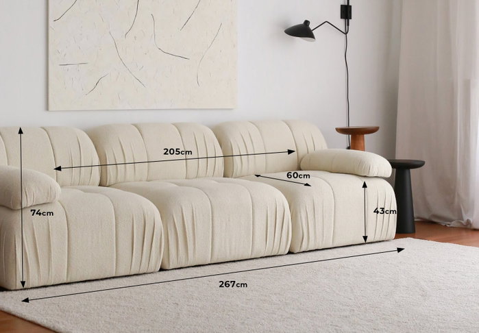 Atelier Del Sofa Soli 3 Seater - Blanco